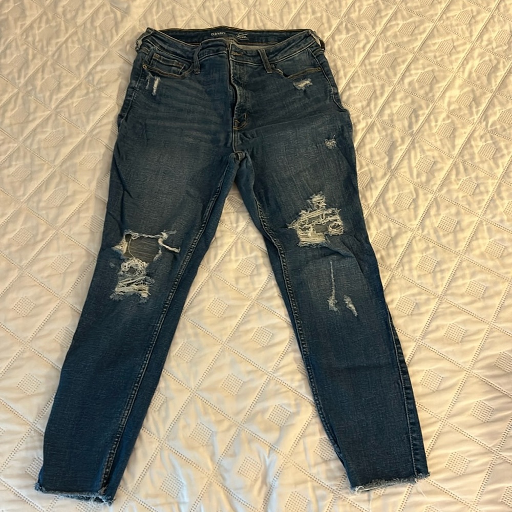 Distressed jeans